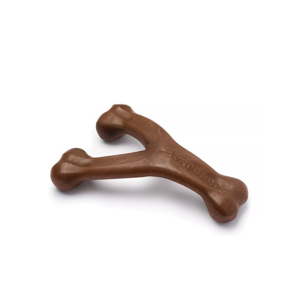 Benebeone Giant Bacon Wishbone Dog Chew Toy Made in the USA